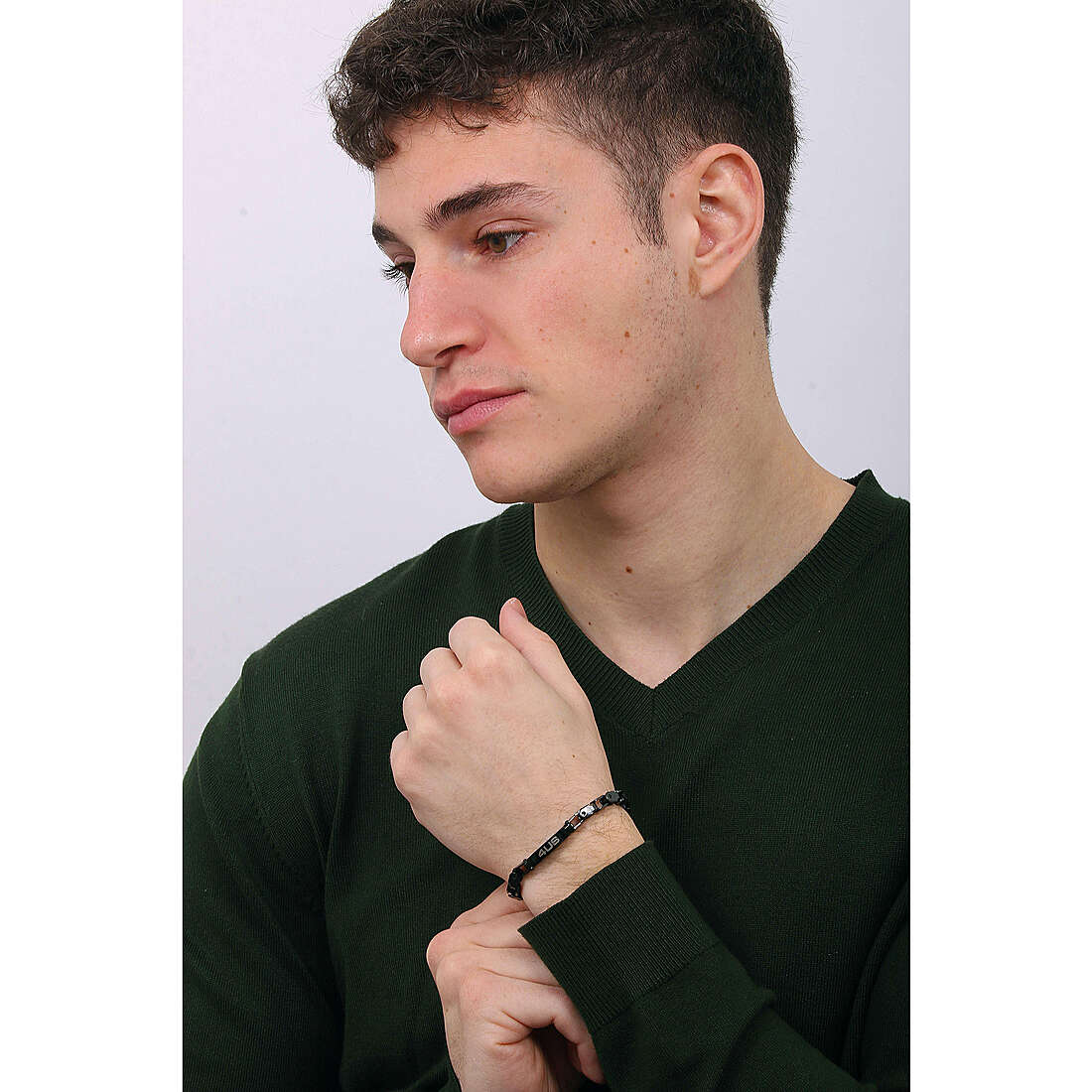 4US Cesare Paciotti bracelets man 4UBR4507 wearing
