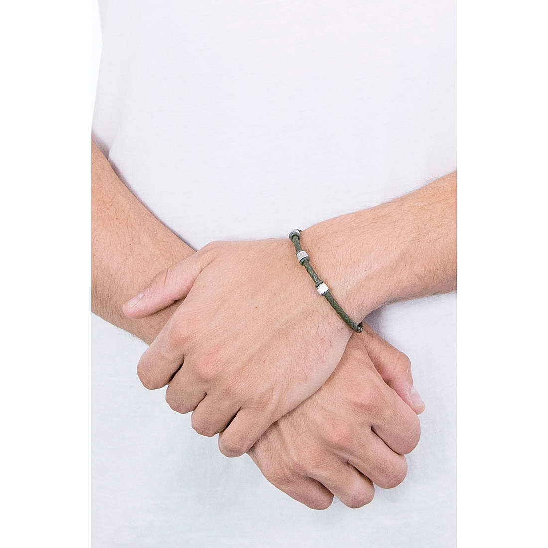 4US Cesare Paciotti bracelets Washers man 4UBR2013 wearing