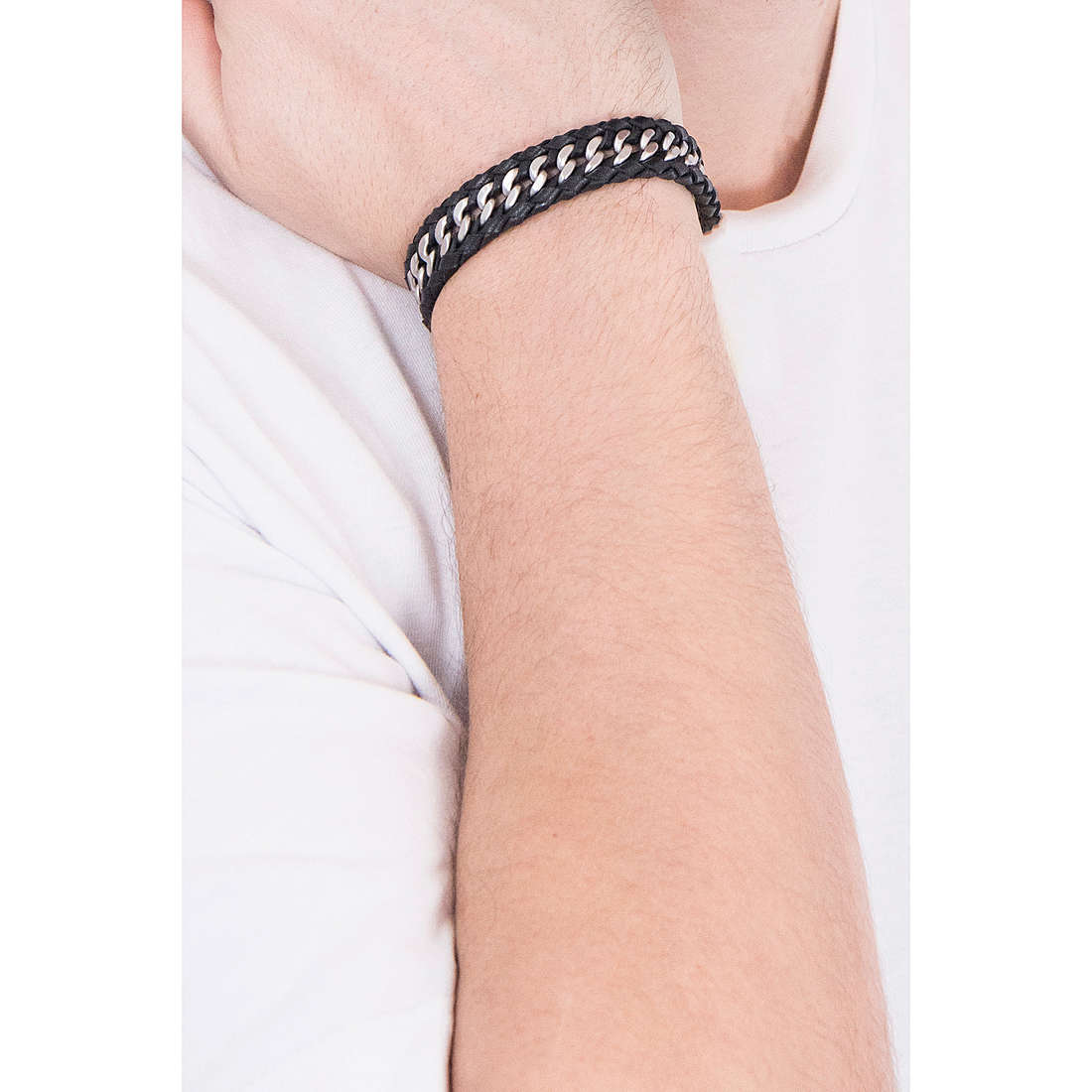Armani Exchange bracelets man AXG0043040 wearing