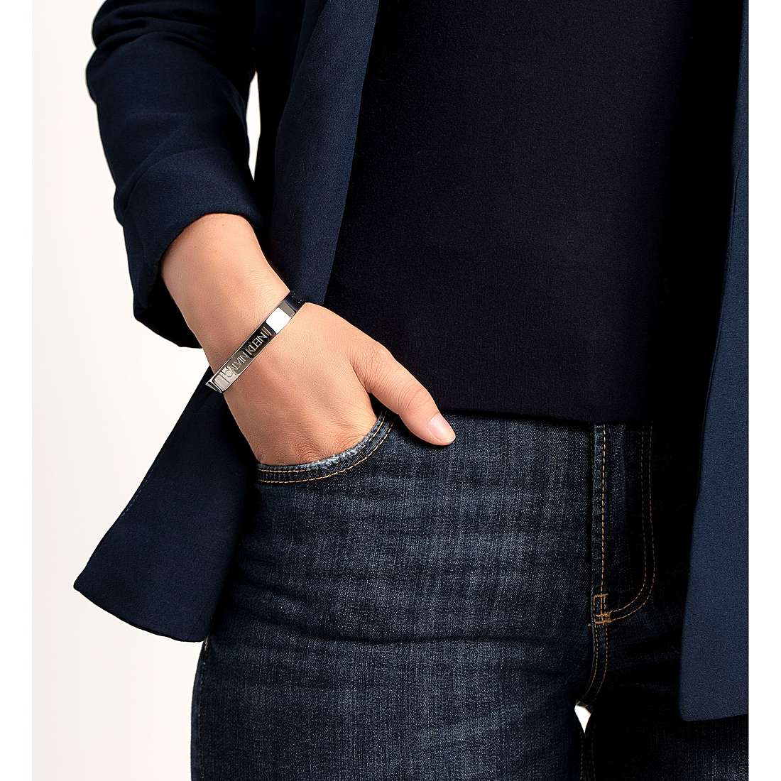Calvin Klein bracelets man KJ06CB0101XS wearing