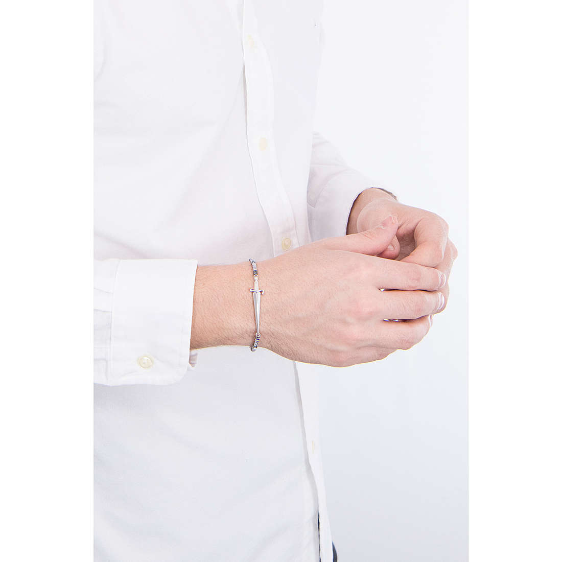 Cesare Paciotti bracelets Cubism man JPBR2019B wearing