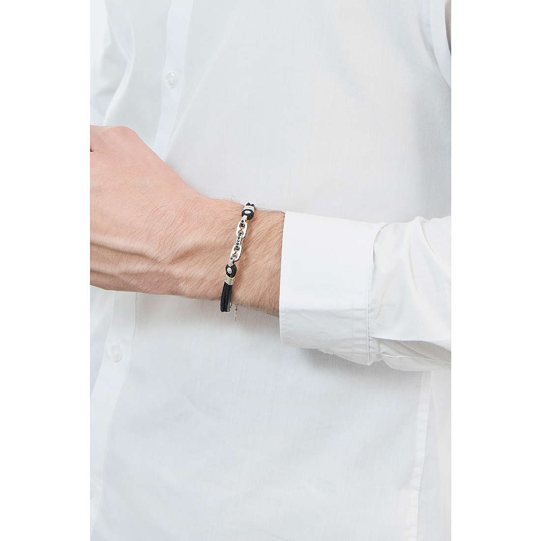 Cesare Paciotti bracelets Double Line man JPBR1472V wearing