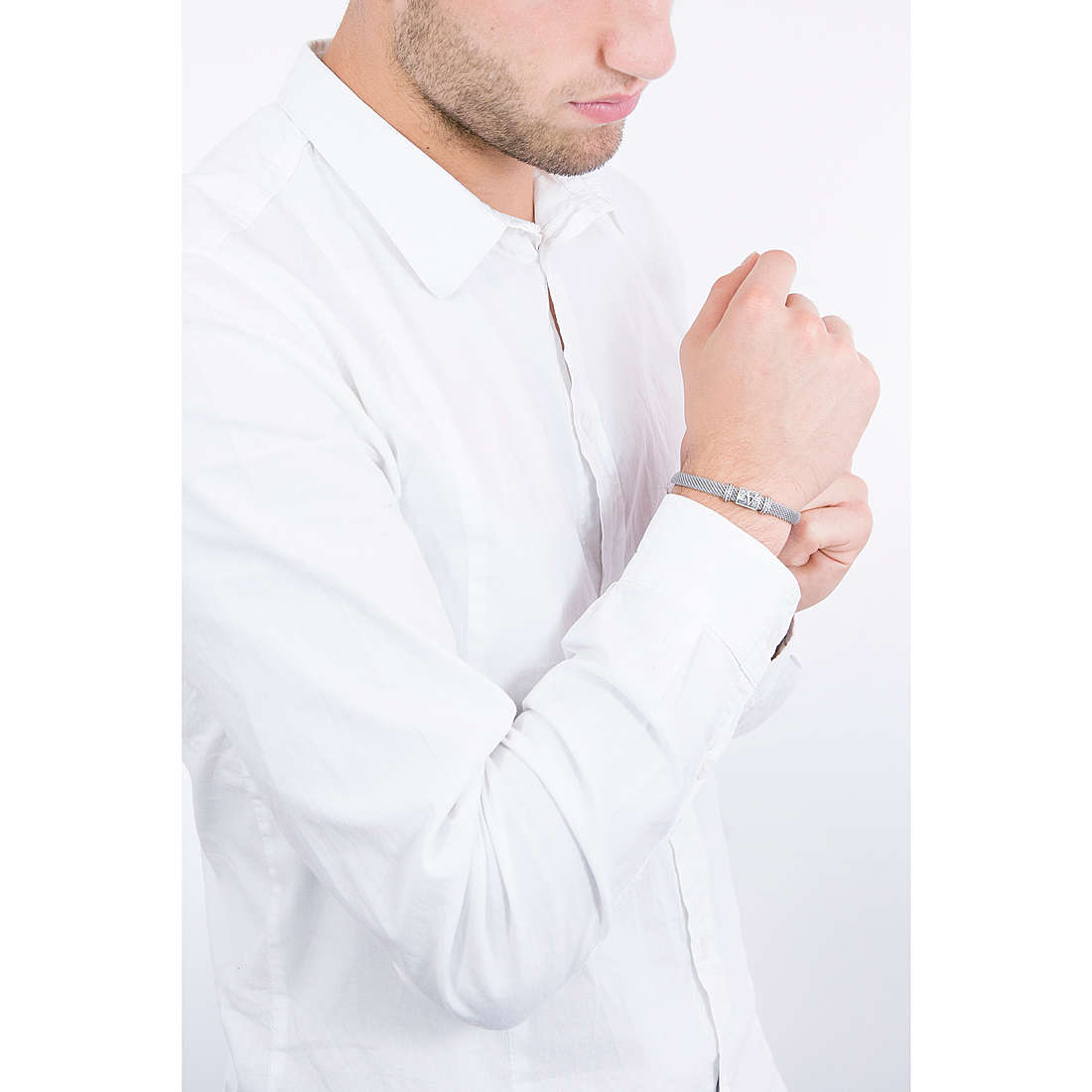Cesare Paciotti bracelets Silver Initial man JPNC1896M4 wearing