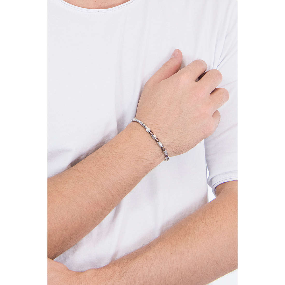 Luca Barra bracelets man BA1123 wearing