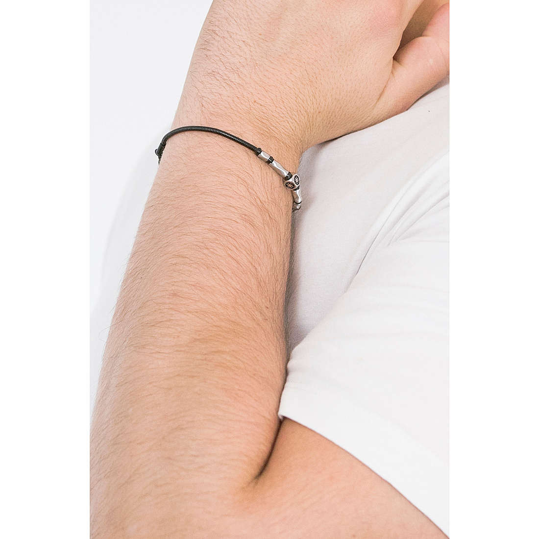 Luca Barra bracelets man BA1146 wearing