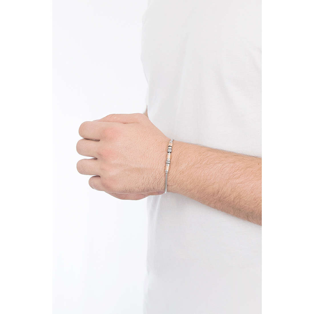 Luca Barra bracelets man BA1150 wearing
