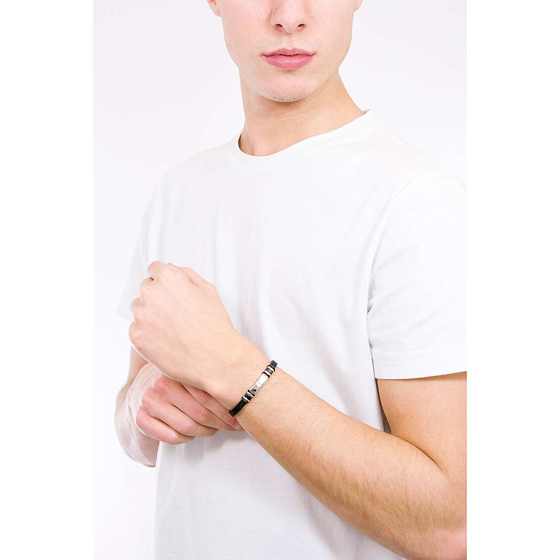 Luca Barra bracelets man BA1160 wearing