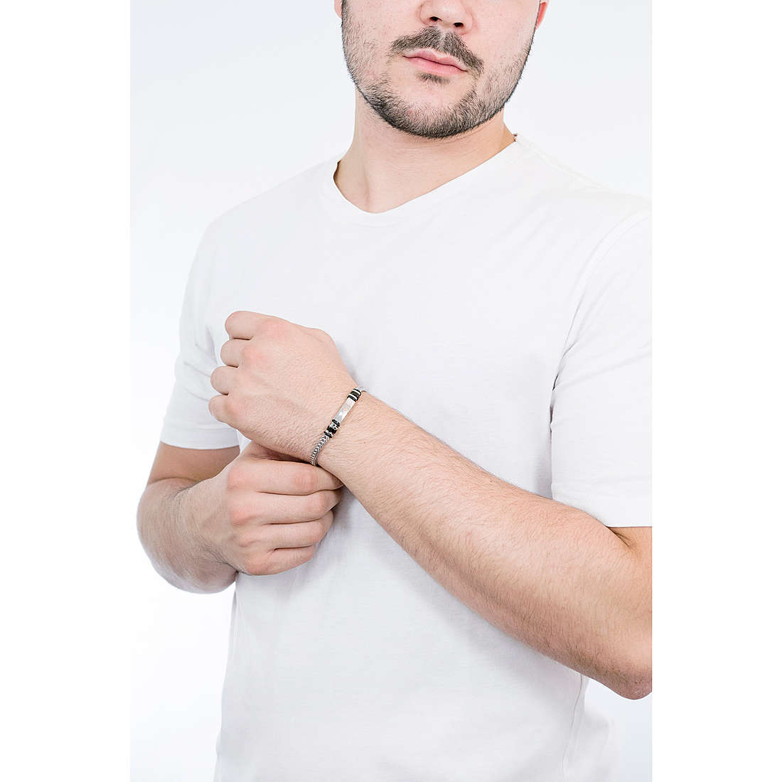 Luca Barra bracelets man BA1164 wearing