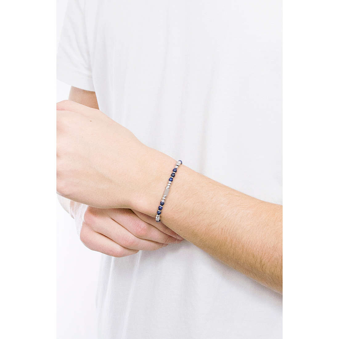 Luca Barra bracelets man BA1171 wearing