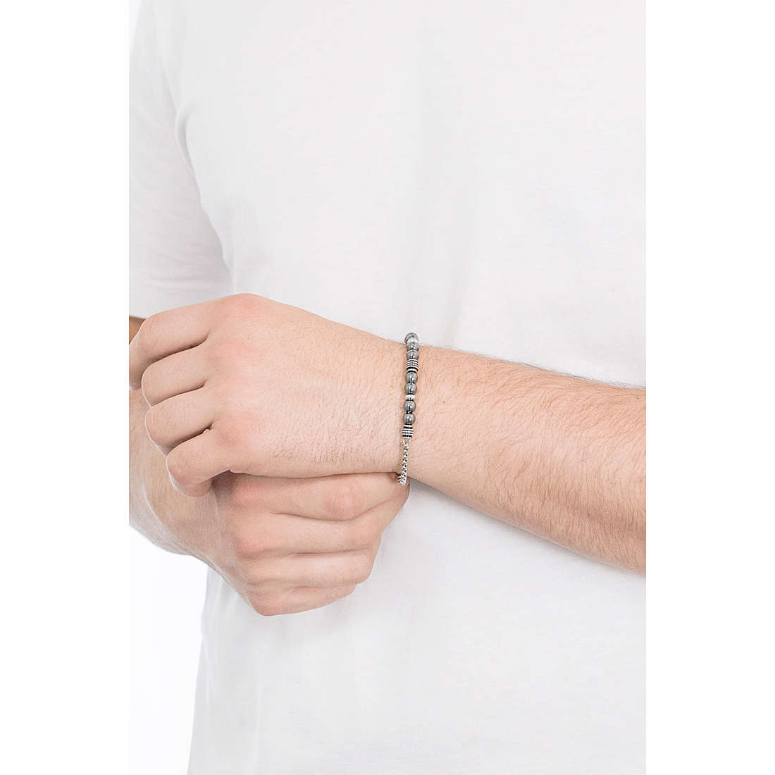 Luca Barra bracelets man BA1173 wearing