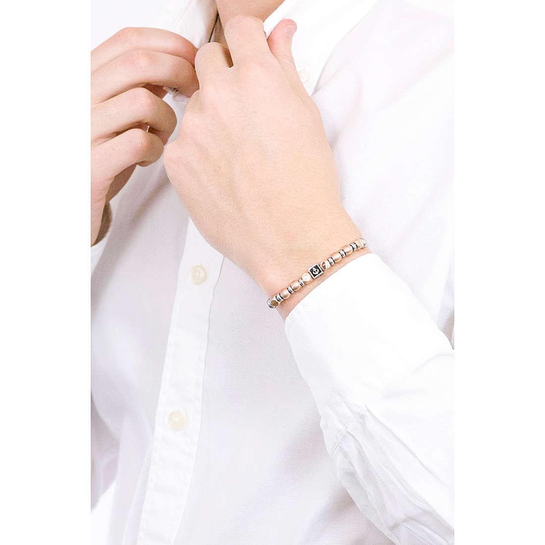 Luca Barra bracelets man BA1246 wearing