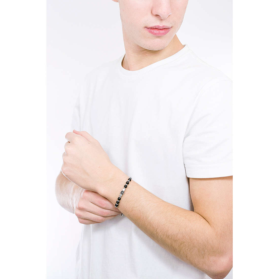 Luca Barra bracelets man BA1247 wearing