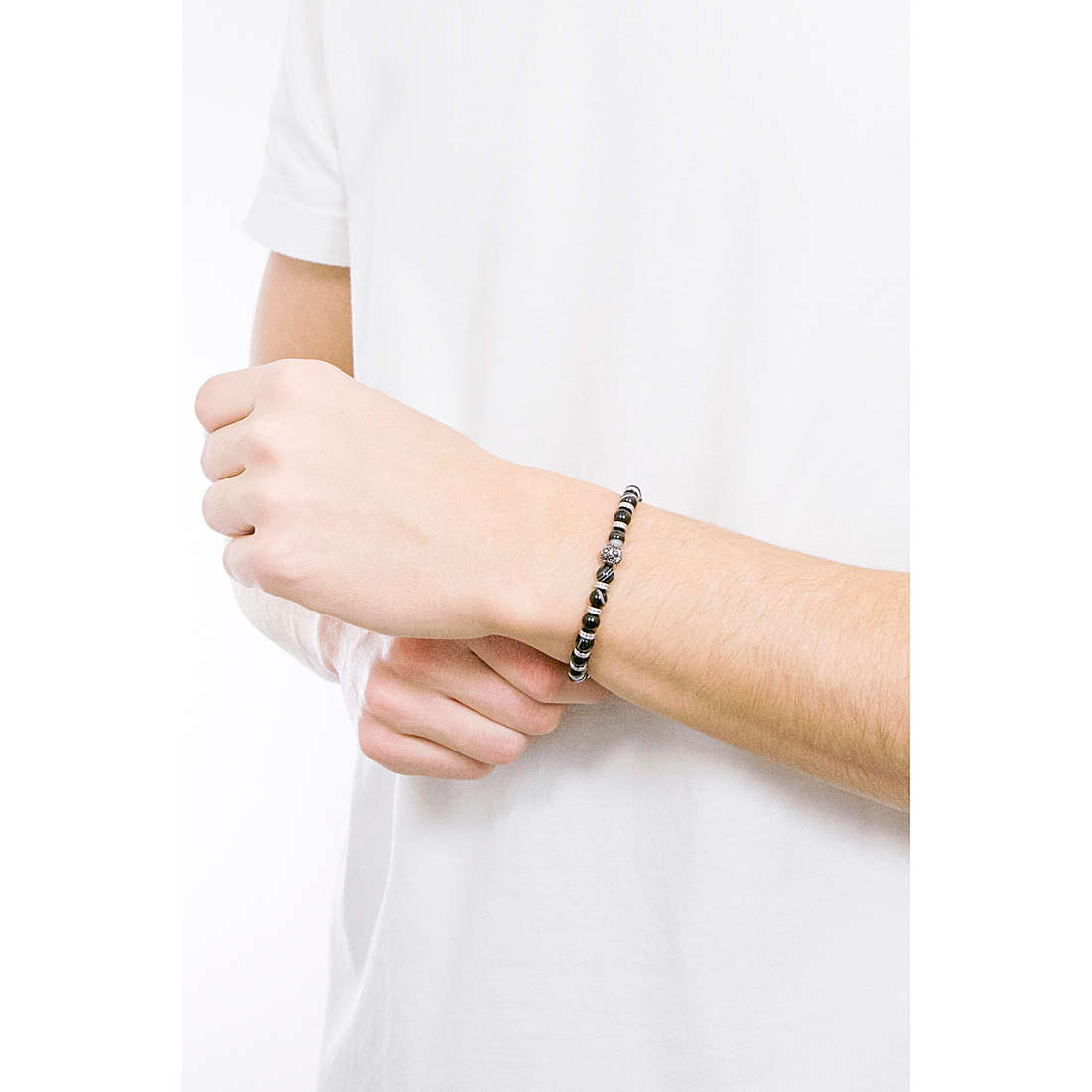 Luca Barra bracelets man BA1253 wearing