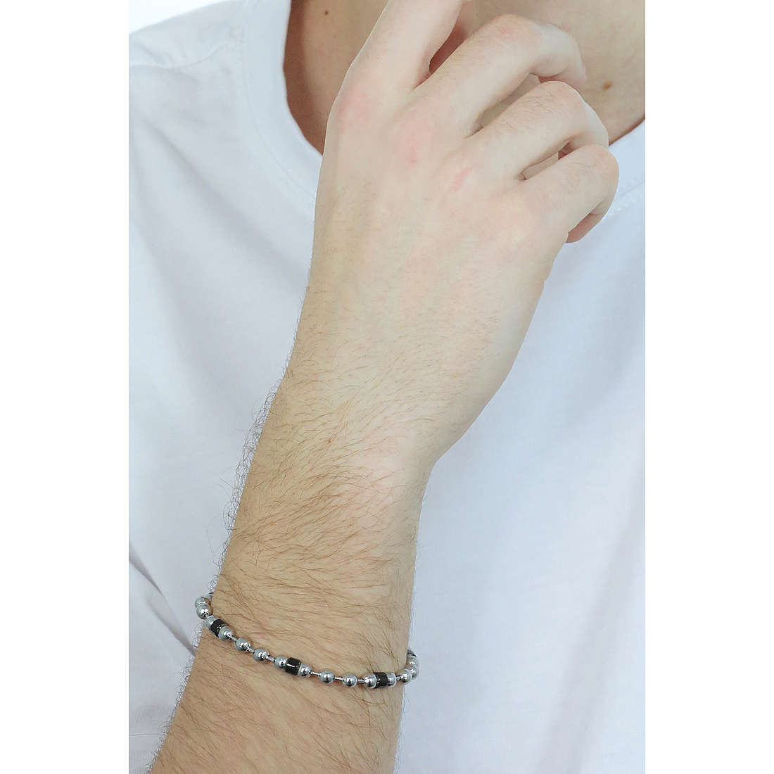 Luca Barra bracelets man BA1299 wearing