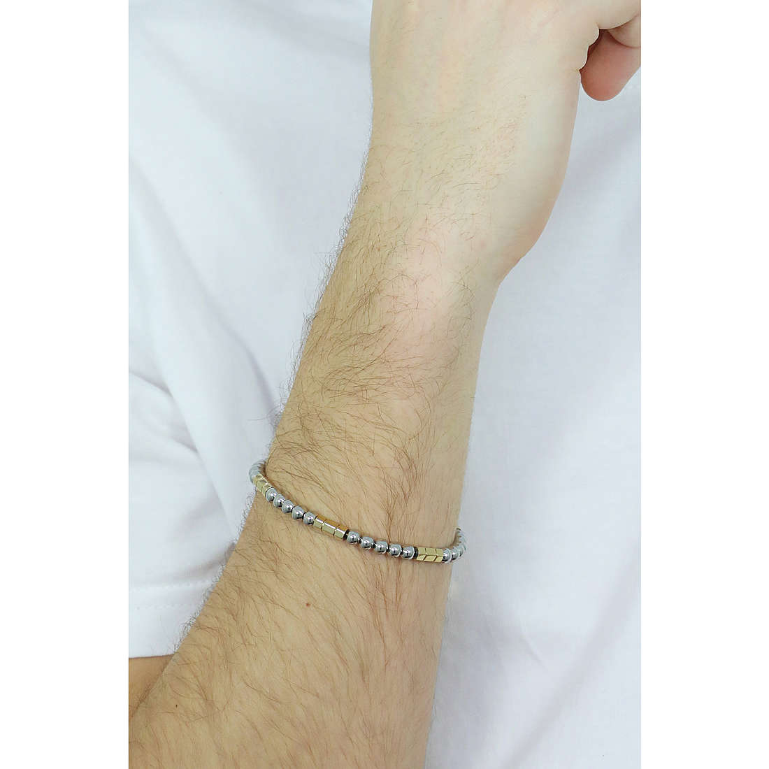 Luca Barra bracelets man BA1306 wearing