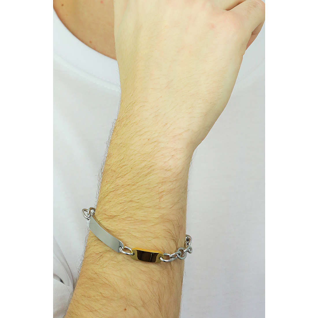 Luca Barra bracelets man BA1309 wearing