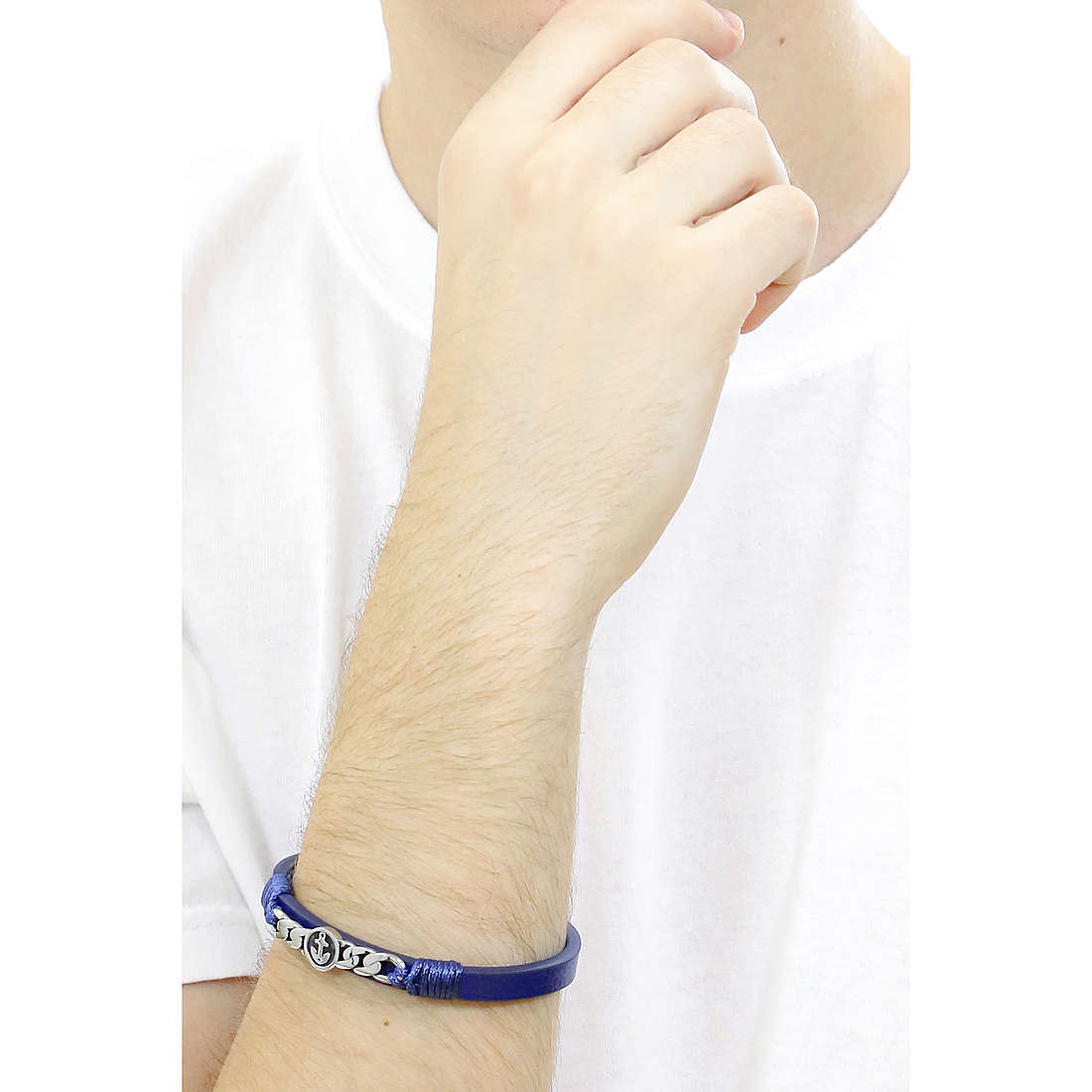 Luca Barra bracelets man BA1371 wearing
