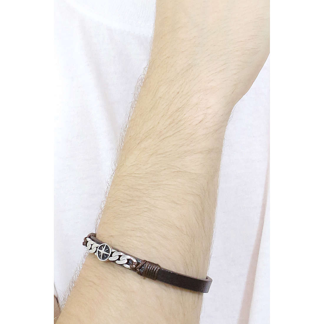 Luca Barra bracelets man BA1373 wearing