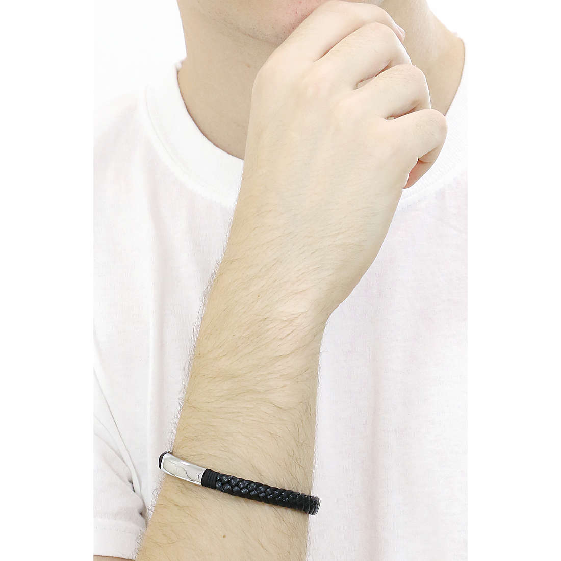 Luca Barra bracelets man BA1375 wearing