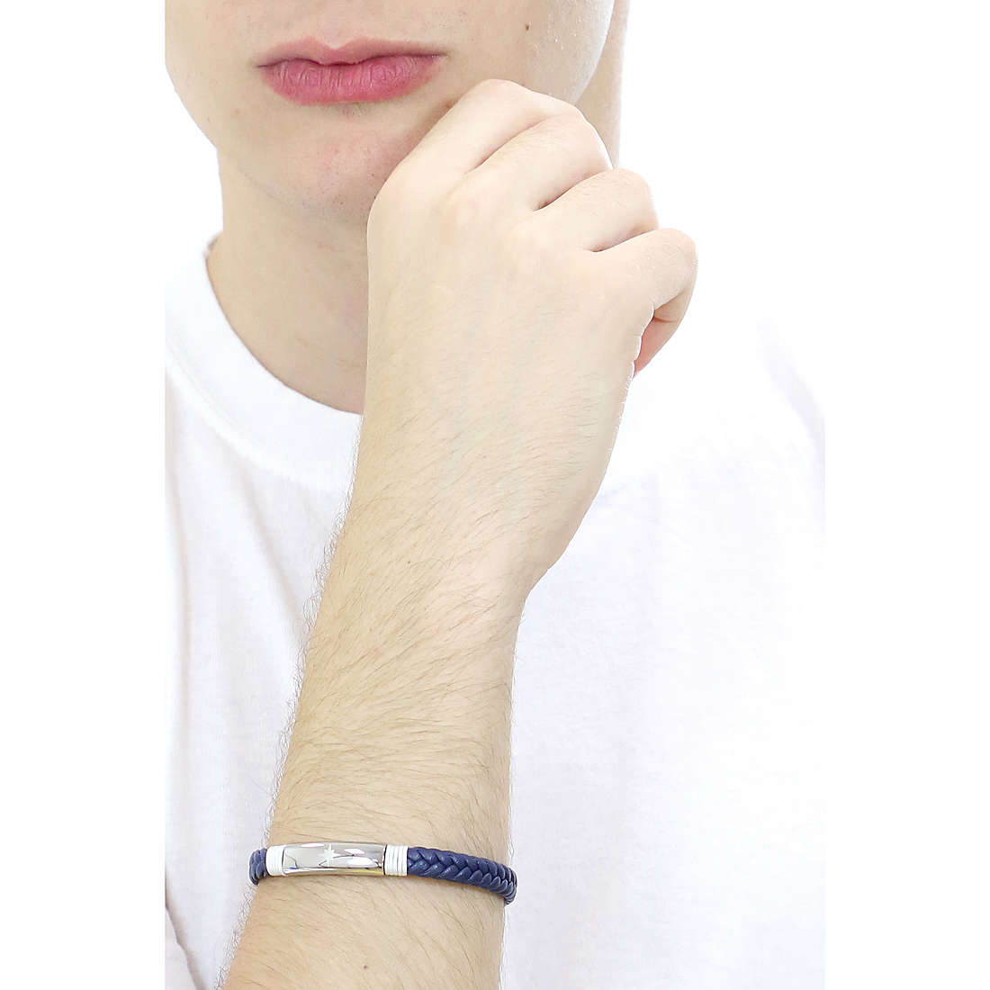 Luca Barra bracelets man BA1378 wearing