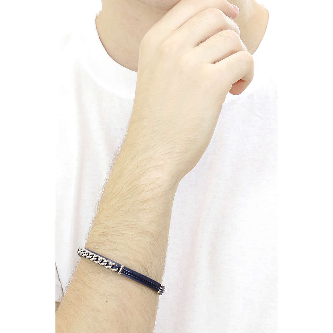 Luca Barra bracelets man BA1385 wearing