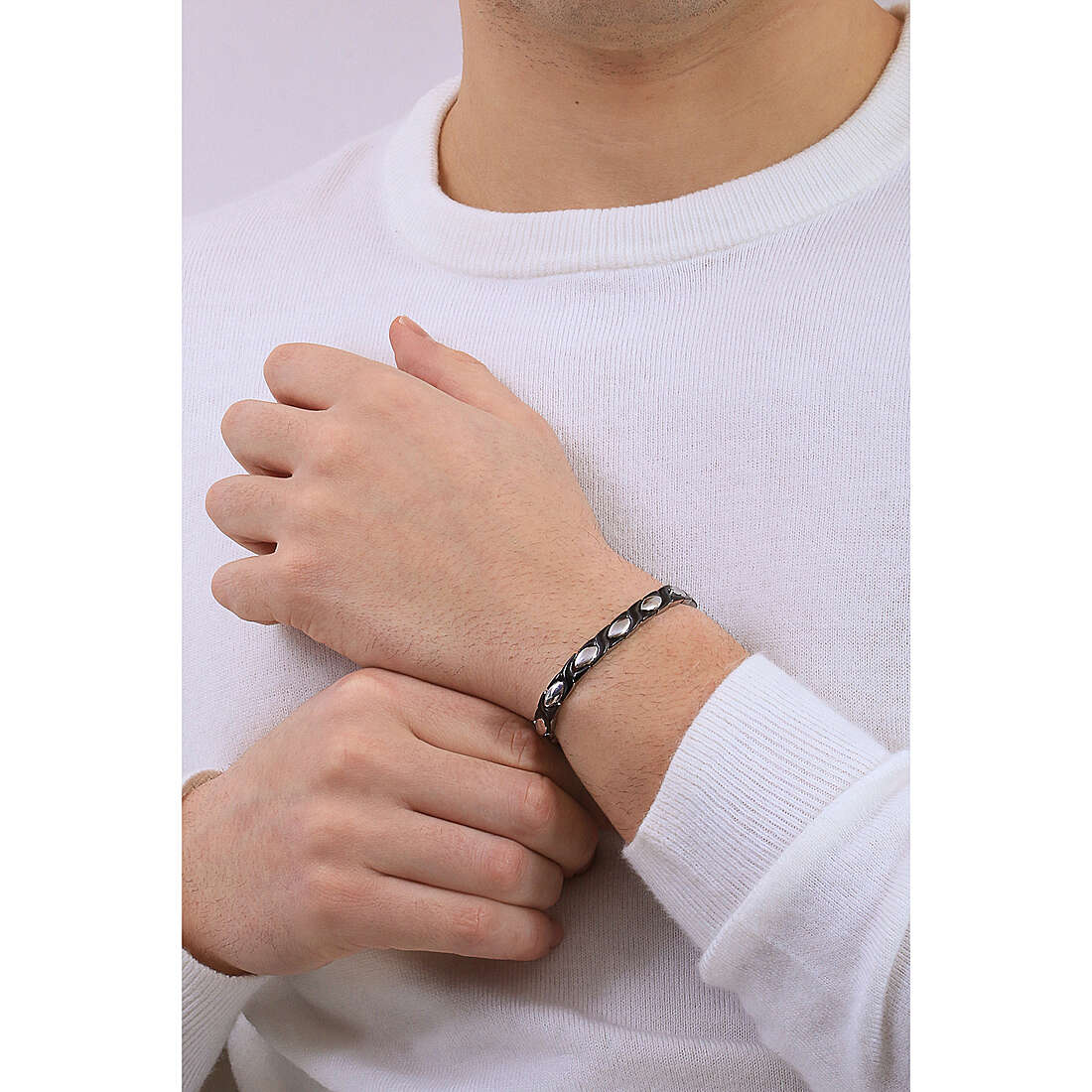 Luca Barra bracelets man BA1454 wearing