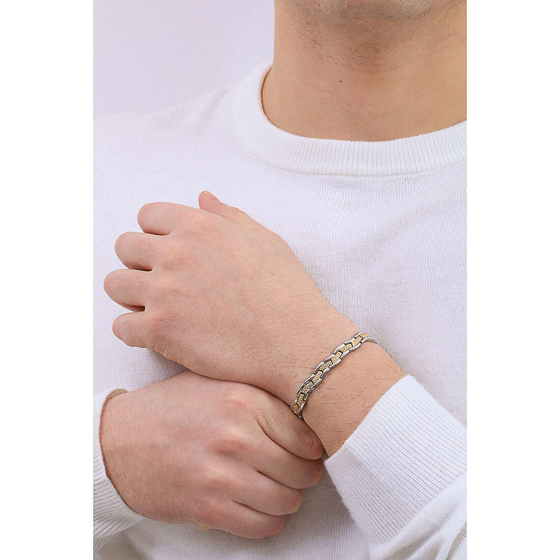 Luca Barra bracelets man BA1455 wearing