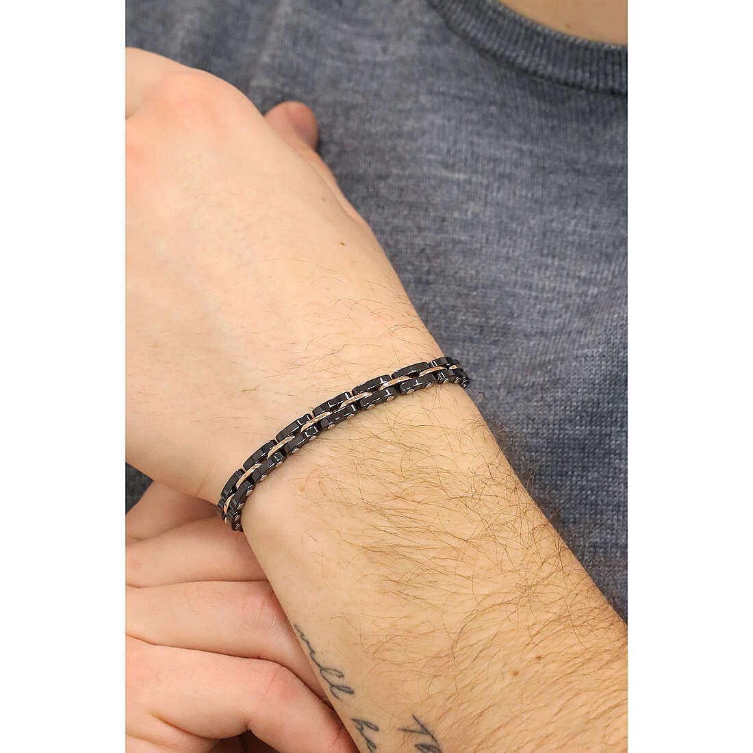 Luca Barra bracelets man BA1459 wearing
