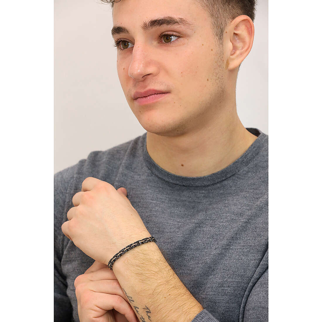 Luca Barra bracelets man BA1459 wearing