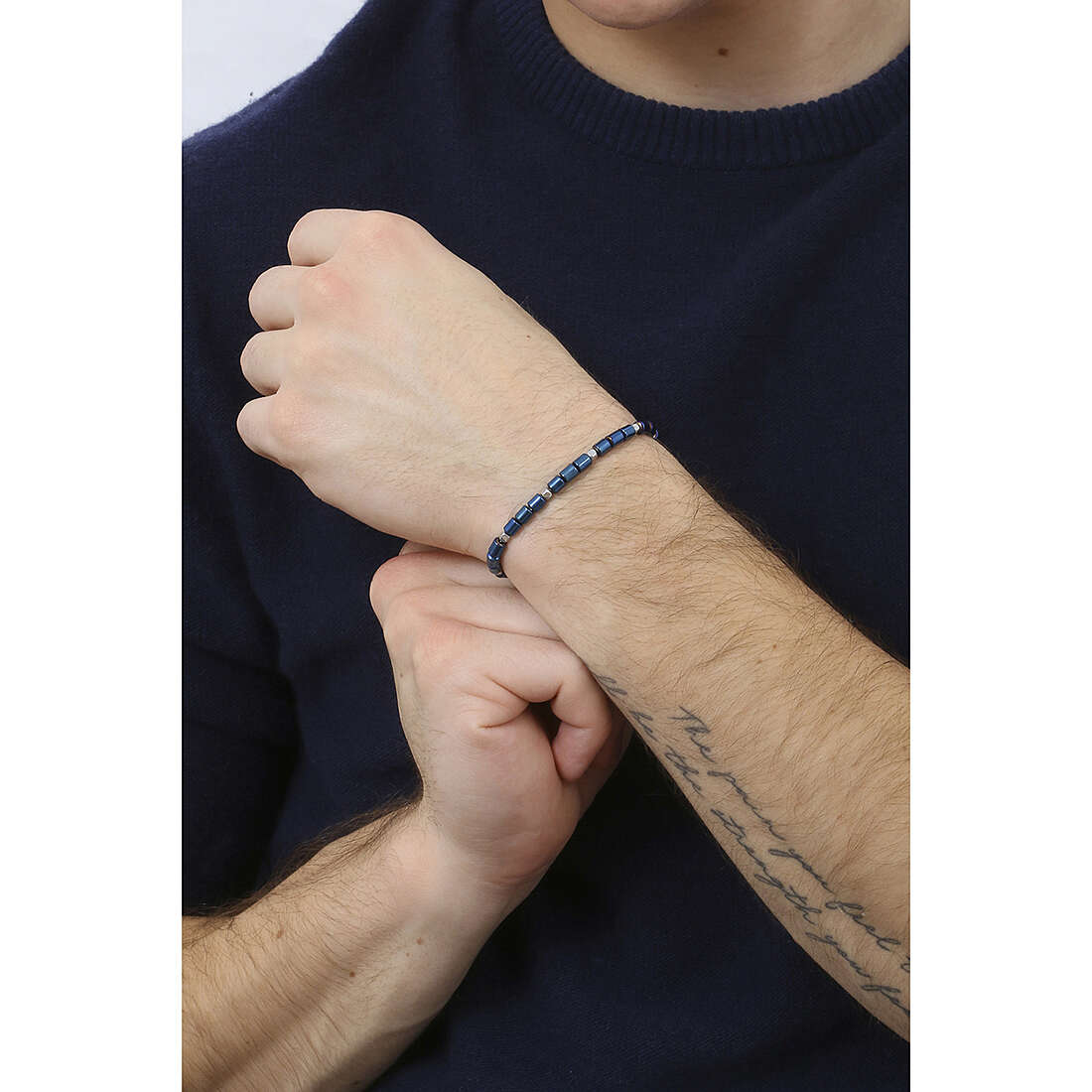 Luca Barra bracelets man BA1596 wearing