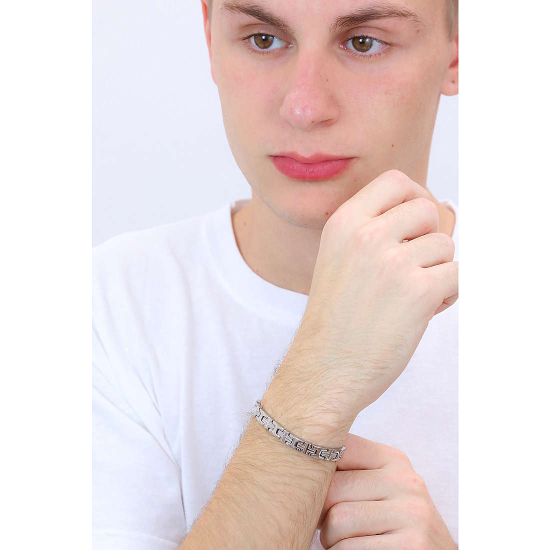 Luca Barra bracelets man LBBA1018 wearing