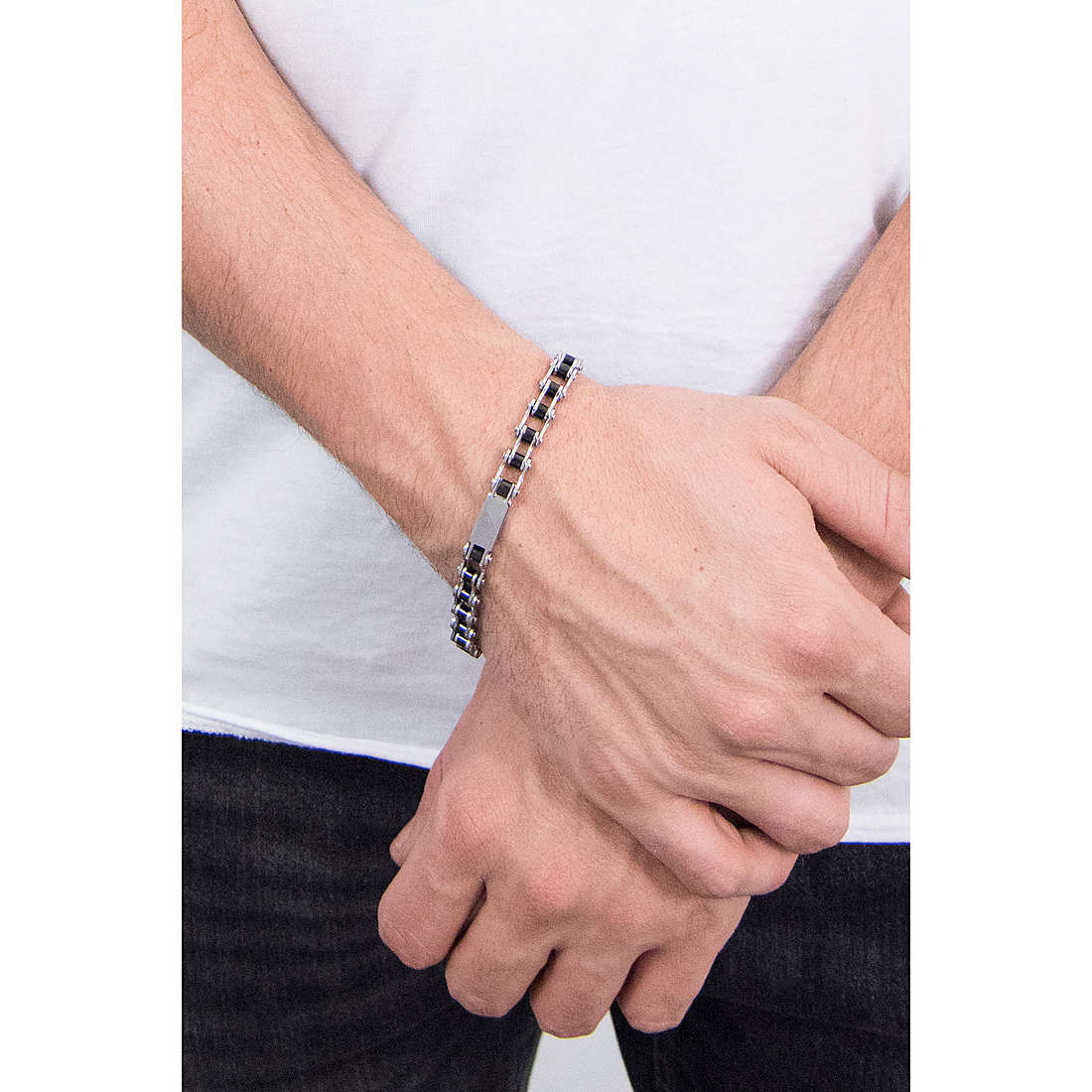 Luca Barra bracelets man LBBA1029 wearing