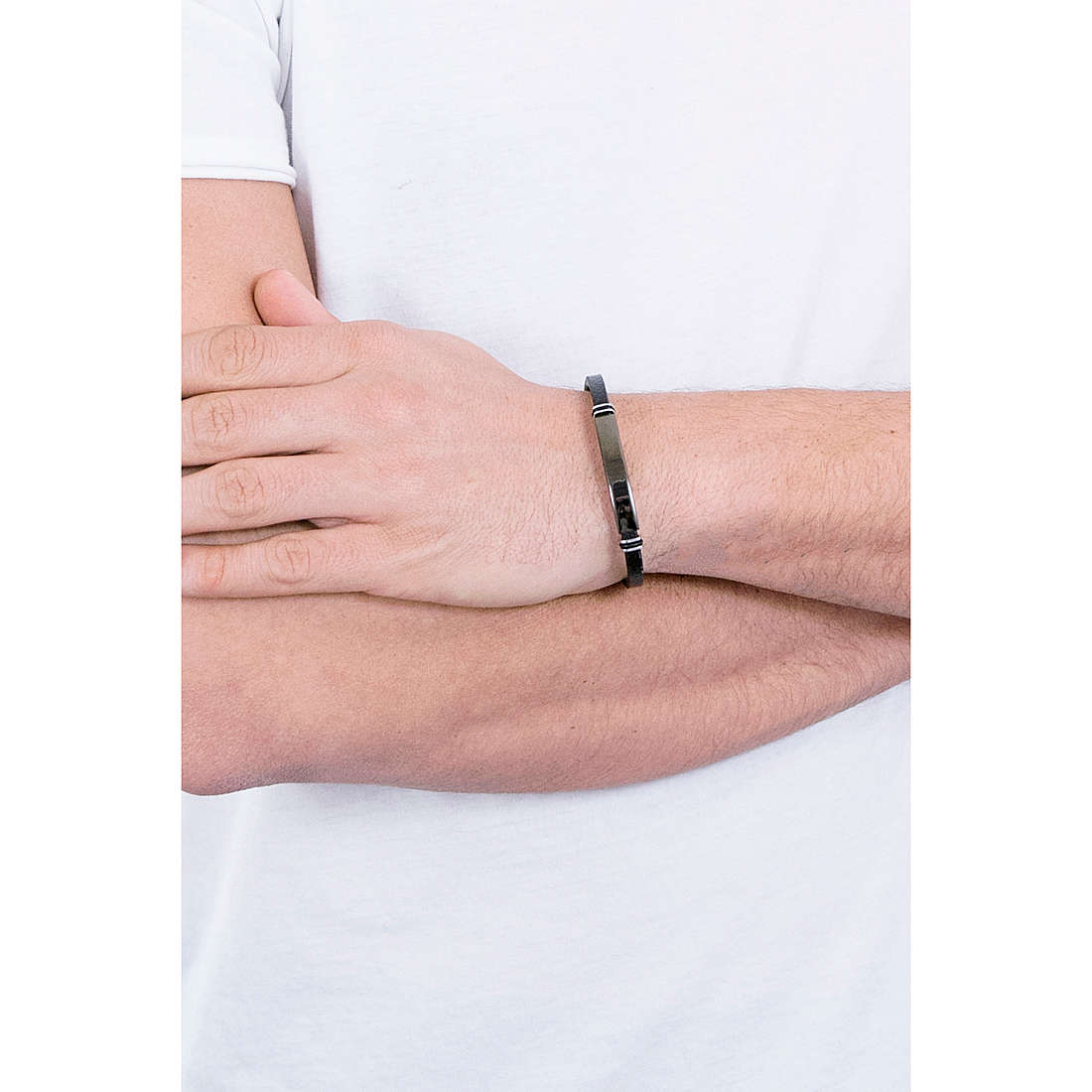 Luca Barra bracelets man LBBA1047 wearing