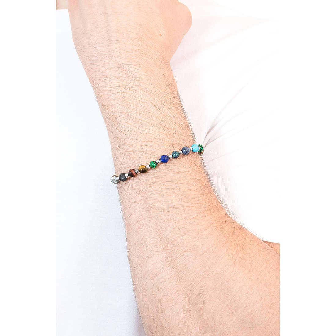 Luca Barra bracelets man LBBA980 wearing