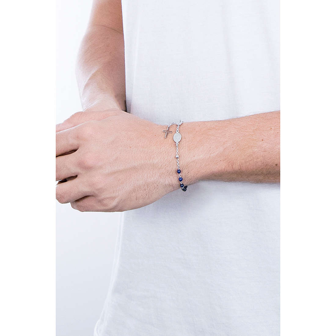 Luca Barra bracelets Religion Soul man LBBA1077 wearing