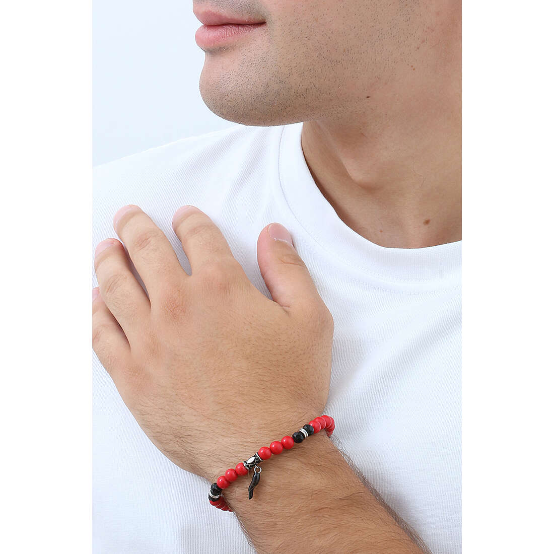 Luca Barra bracelets Summer man BA1571 wearing