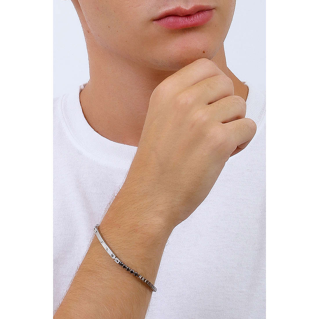 Luca Barra bracelets man BA1367 wearing