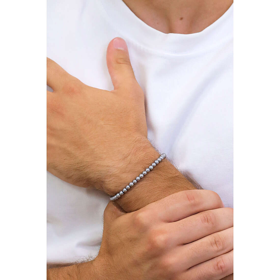 Luca Barra bracelets man BA1521 wearing
