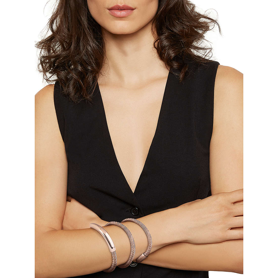 Breil bracelets New Snake Steel woman TJ2839 wearing
