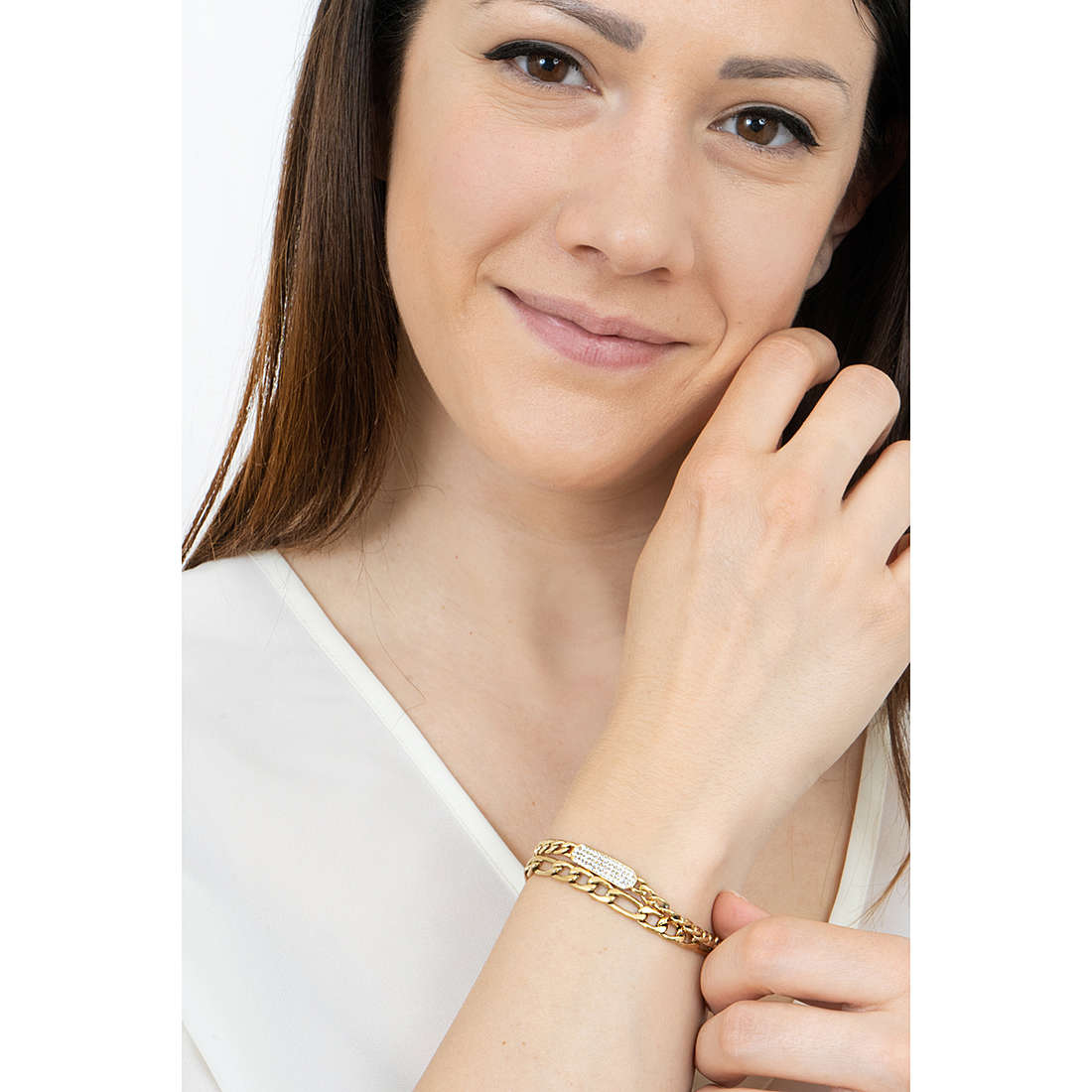 Brosway bracelets Symphonia woman BYM106 wearing