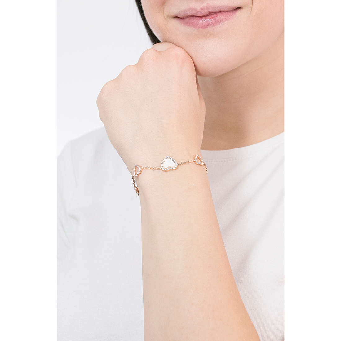 Ladies JF01206040 Fossil Glitz Heart Bracelet | Francis & Gaye Jewellers