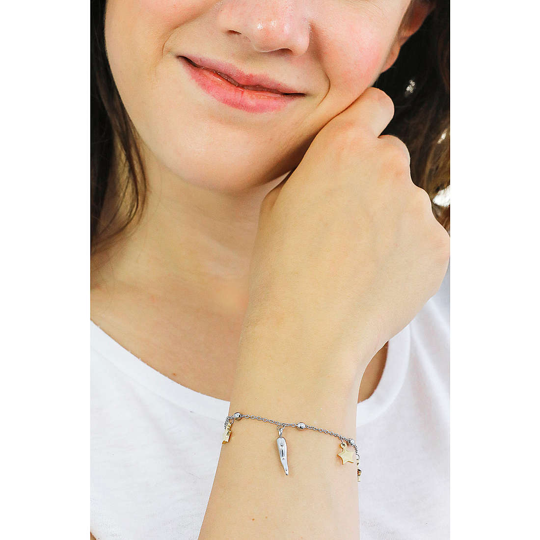Luca Barra bracelets woman BK2018 wearing