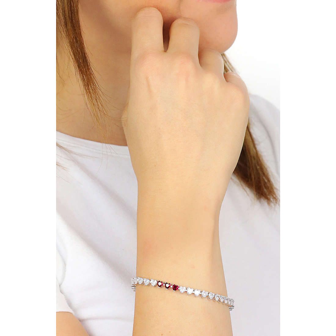 GioiaPura bracelets Amore Eterno woman INS028BR305RHRO wearing