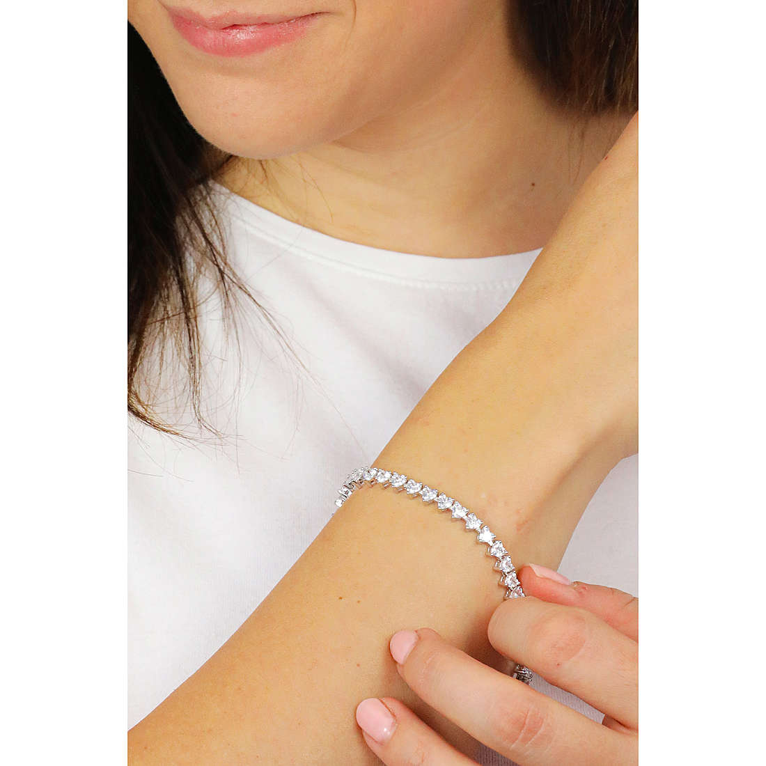 GioiaPura bracelets Amore Eterno woman INS028BR305RHWH wearing