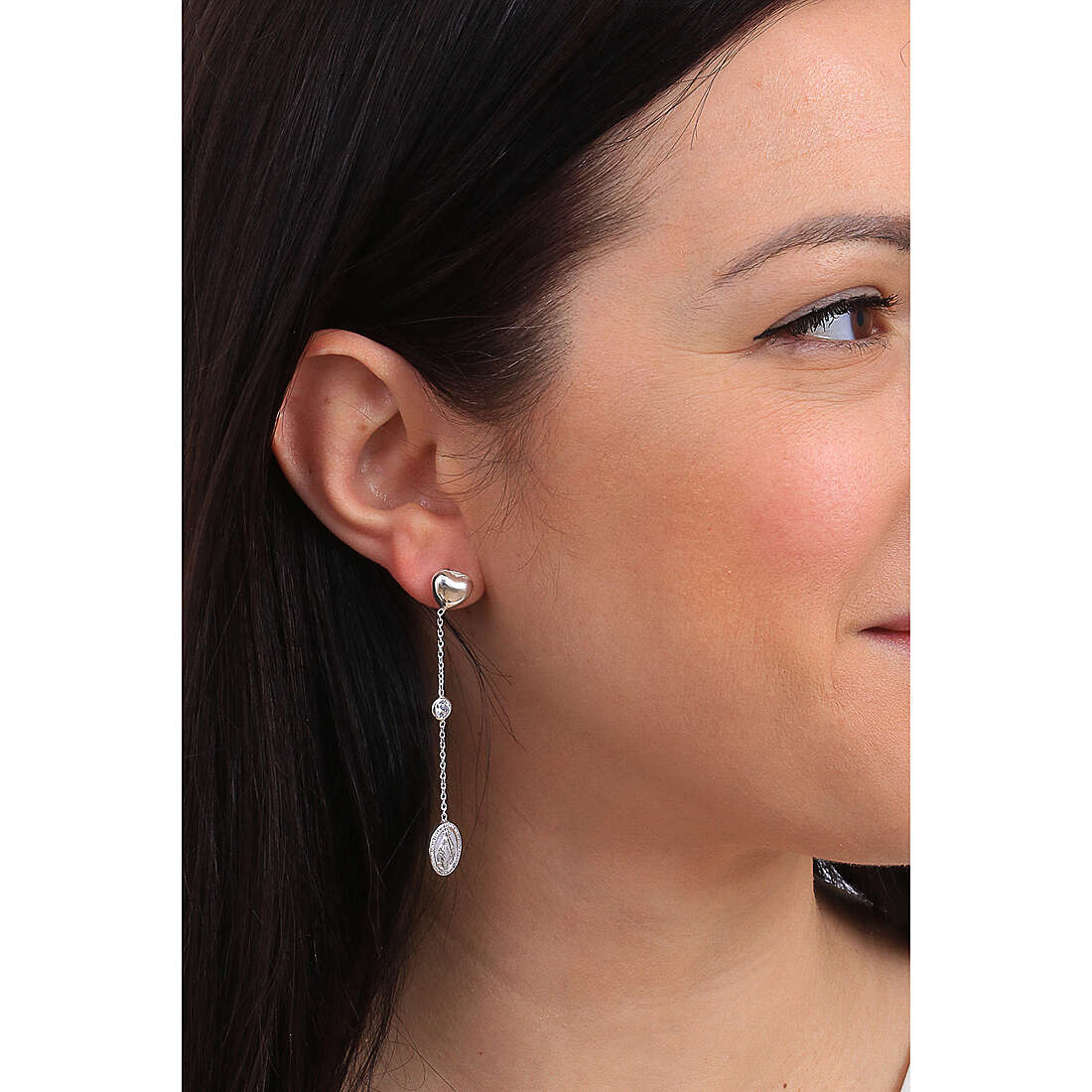 Ottaviani earrings woman 600069O wearing