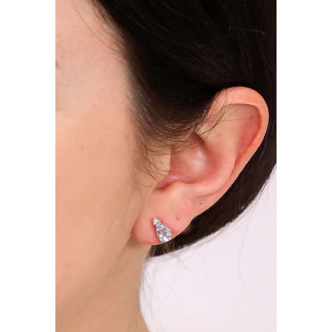 Comete earrings Fantasia Di Acquamarina woman ORQ 242 wearing