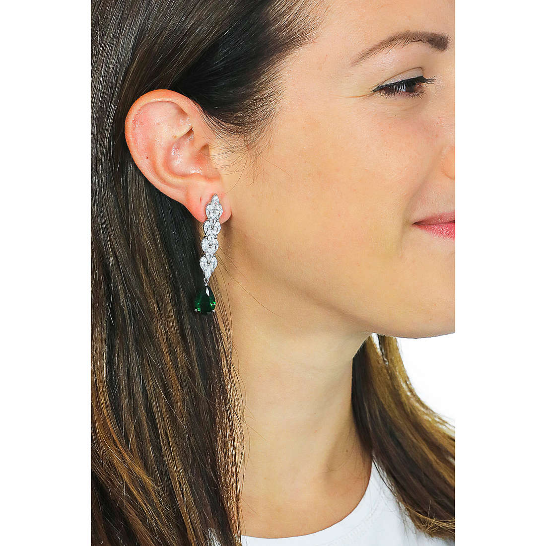 Sovrani earrings Luce woman J6209 wearing