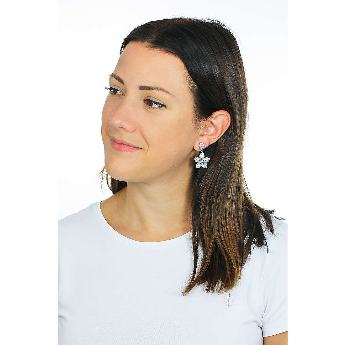 Sovrani earrings Luce woman J6237 wearing