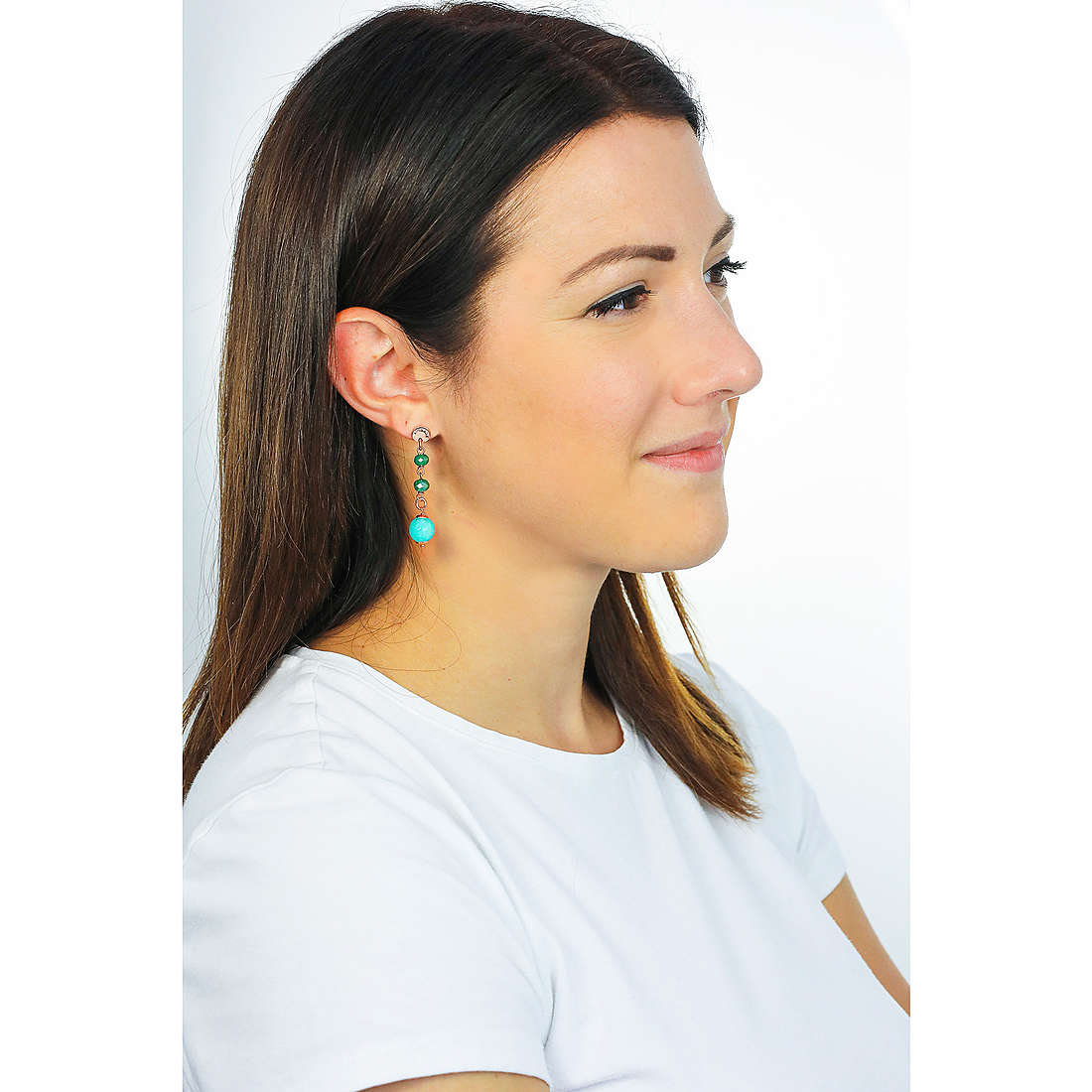 Sovrani earrings Cristal Magique woman J3677 wearing