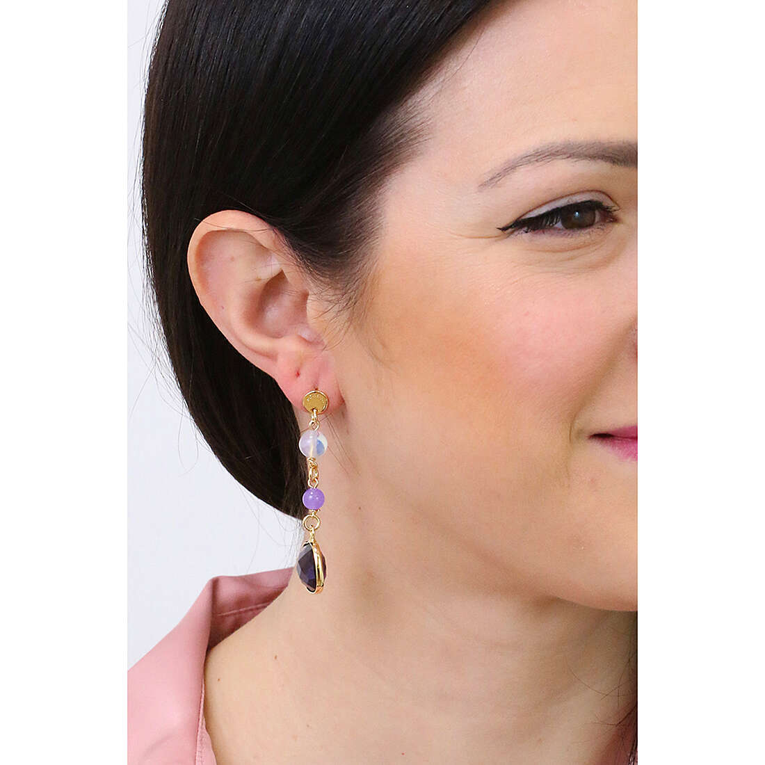 Sovrani earrings Cristal Magique woman J7769 wearing